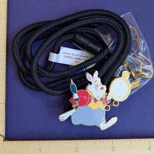 Disney Alice in Wonderland White Rabbit Bolo Lanyard Cast Excl Limited Ed RARE
